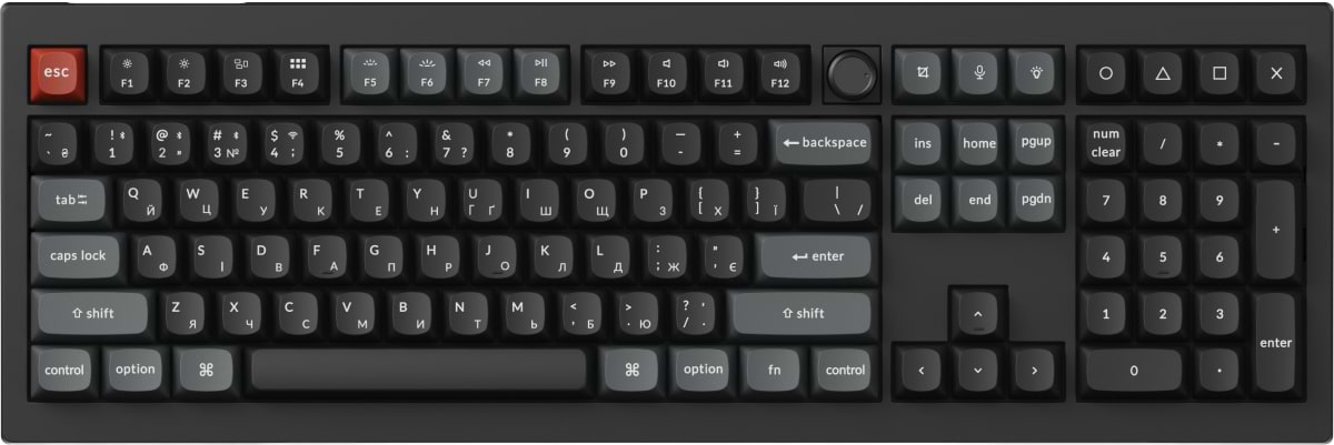 Клавіатура бездротова Keychron V6 Ultra Red Switch Black RGB (V6U-D1-UA)